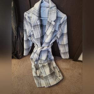 Maurices plaid pea coat